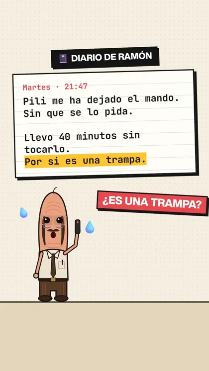 Story «Diario de Ramón» con hueco para encuesta